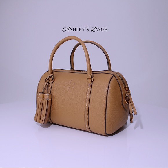 Tory Burch Thea Satchel Crossbody In Tiramisu Brown - Picture 5 of 11